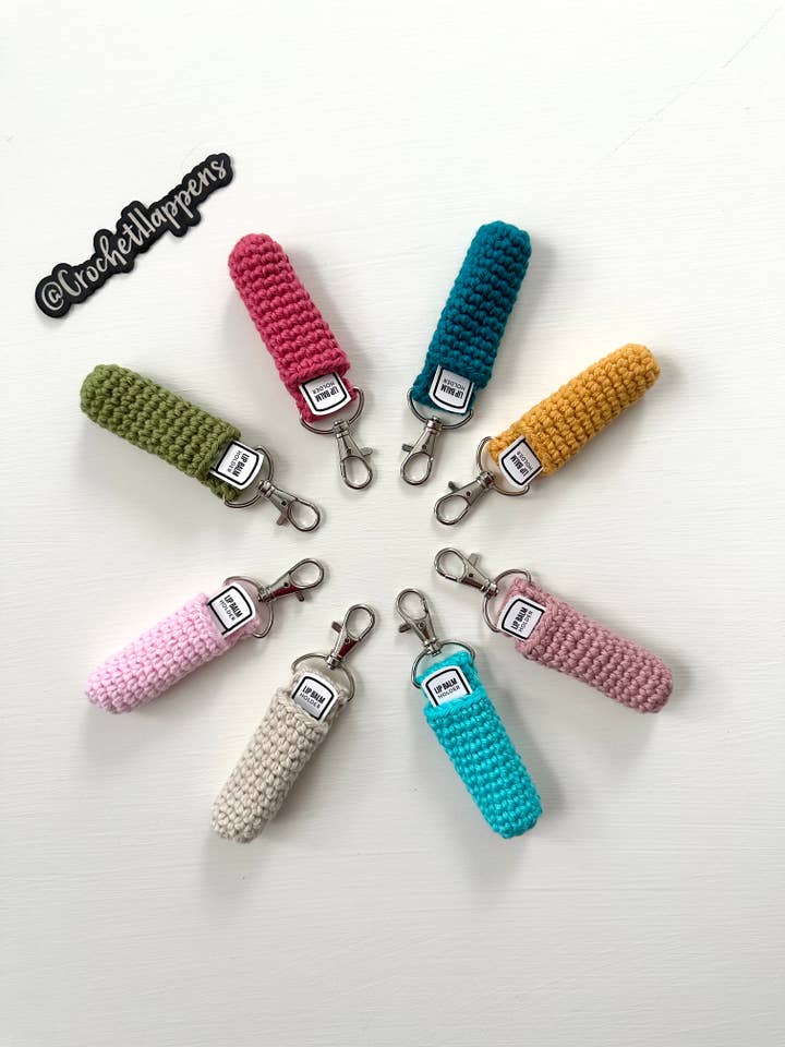 Lip Balm Holders - Set of 8 - Made to Order for wholesale by Crochet Happens