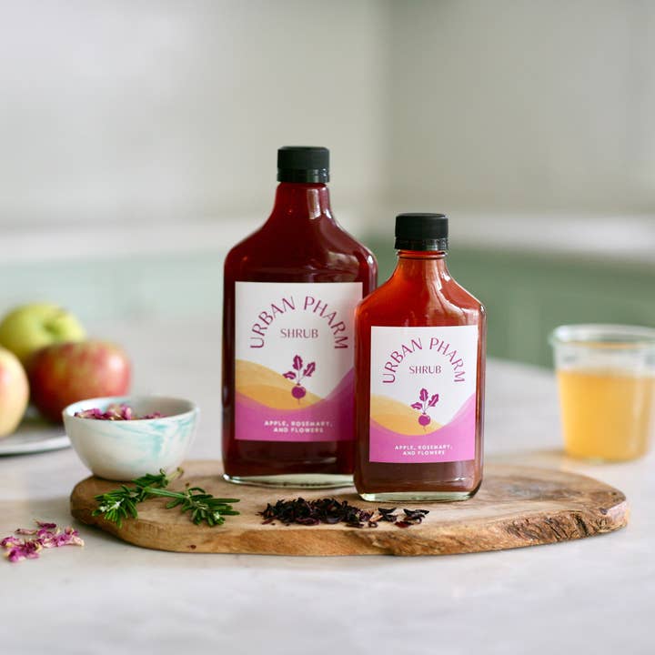 Case of 12: Apple, Rosemary, and Flowers Shrub for wholesale by Urban Pharm