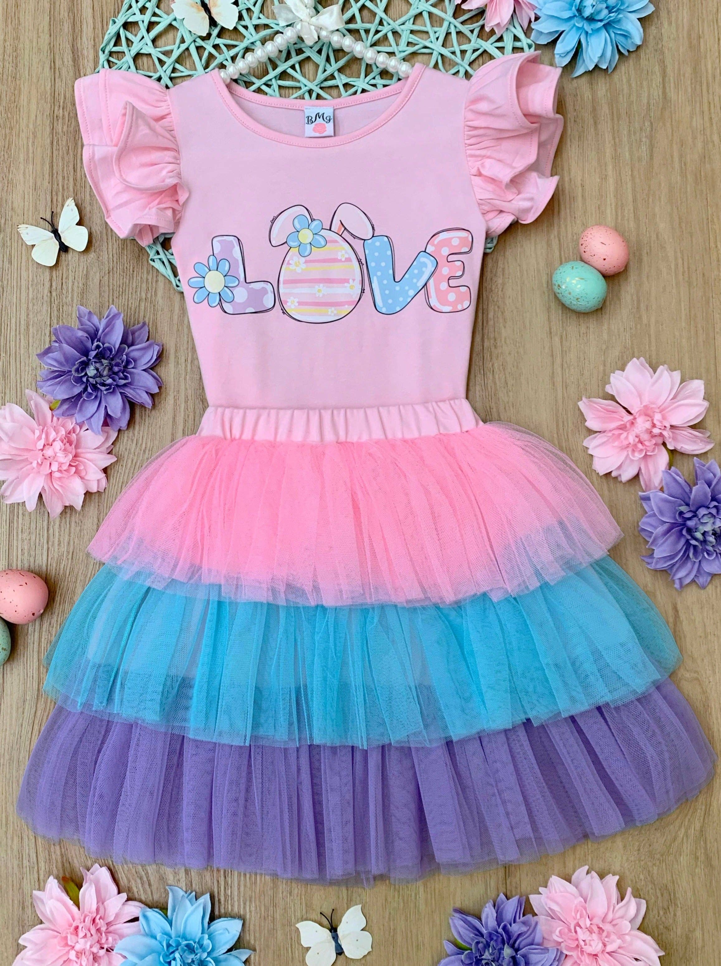 Pink Egg-stra Adorable Pastel Tutu Skirt Set for wholesale on Faire2