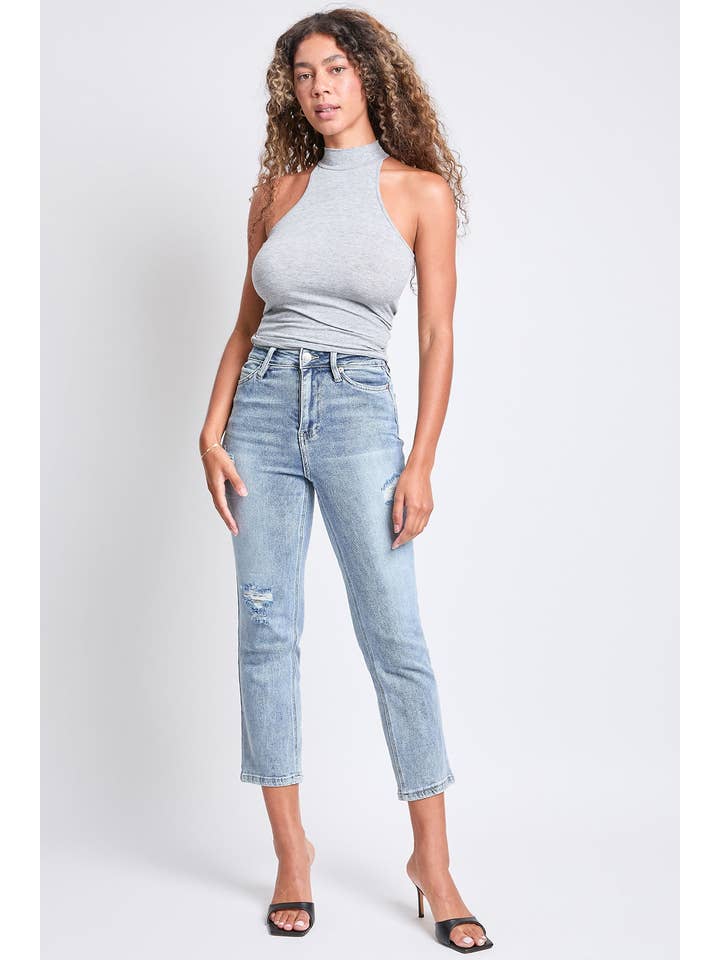 YMI - Wholesale Jeans - Women's - Luxe High Rise Vintage Stretch Straight Leg Jeans-P0271609