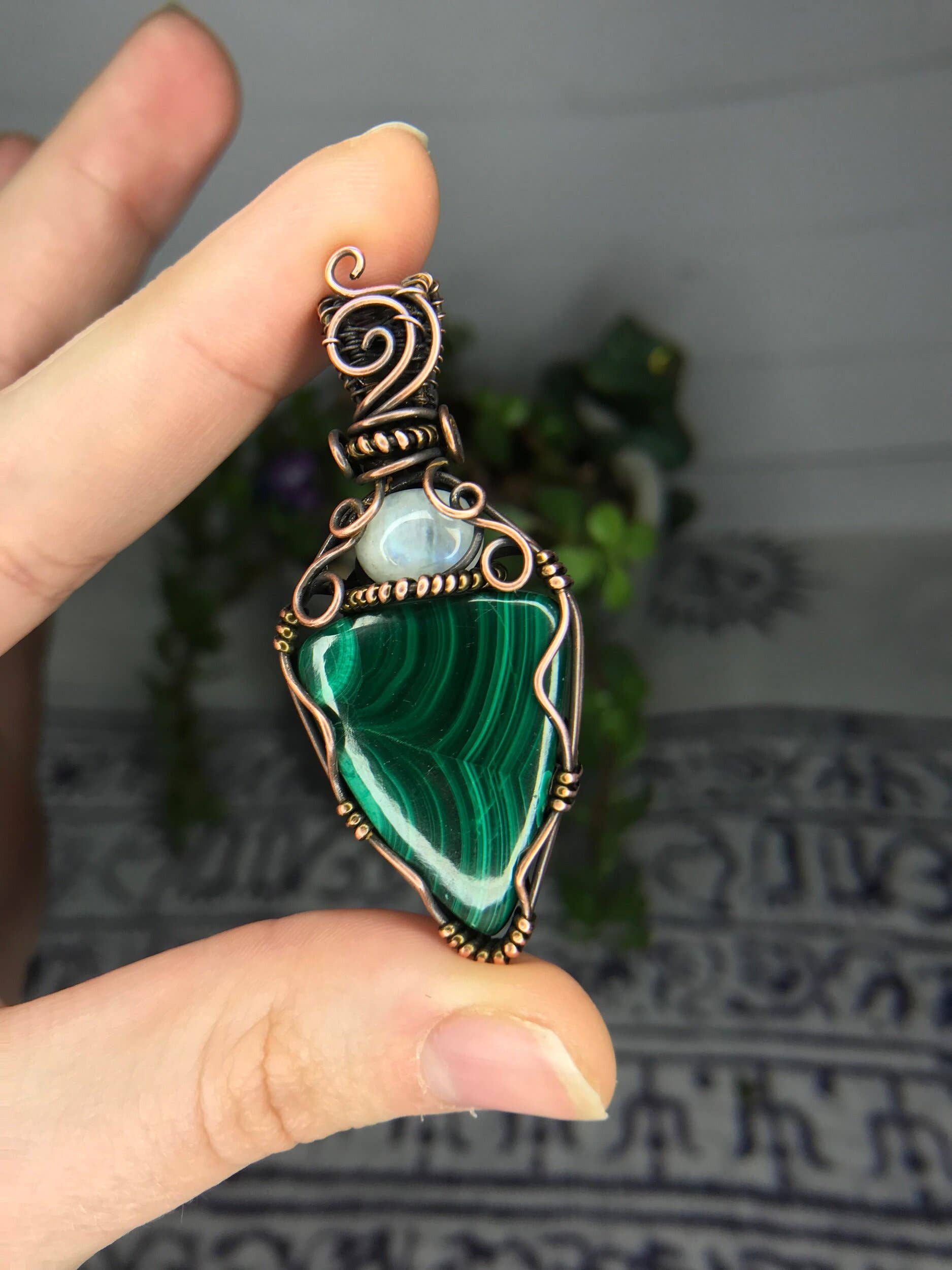 Sunday's Jewels - Wholesale Individual Charm/Pendant - Stone Doublet Framed Pendant - Wire and Gemstone Jewelry6