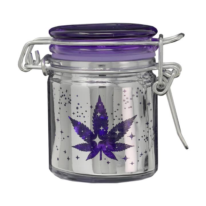 Mini bocal de rangement en verre hermétique – Métallisé violet | 45 ml pour la vente par Ted Miller Innovation
