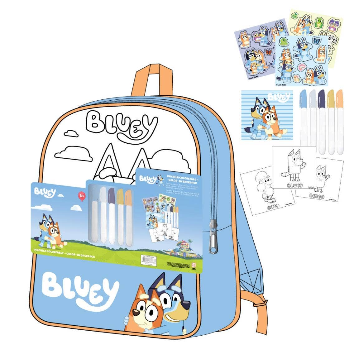 Mastoys, S.L. - Wholesale Backpack - Kids - DIY Set BACKPACK BLUEY - 27000018210