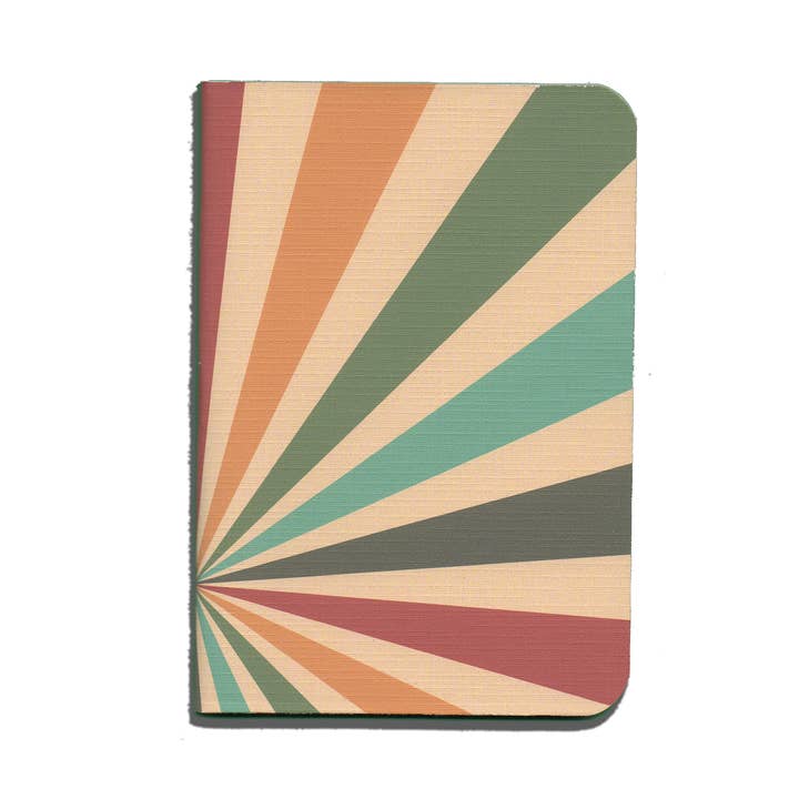 Retro Color Sunburst Pocket Notebook for wholesale by American Pigeon Co