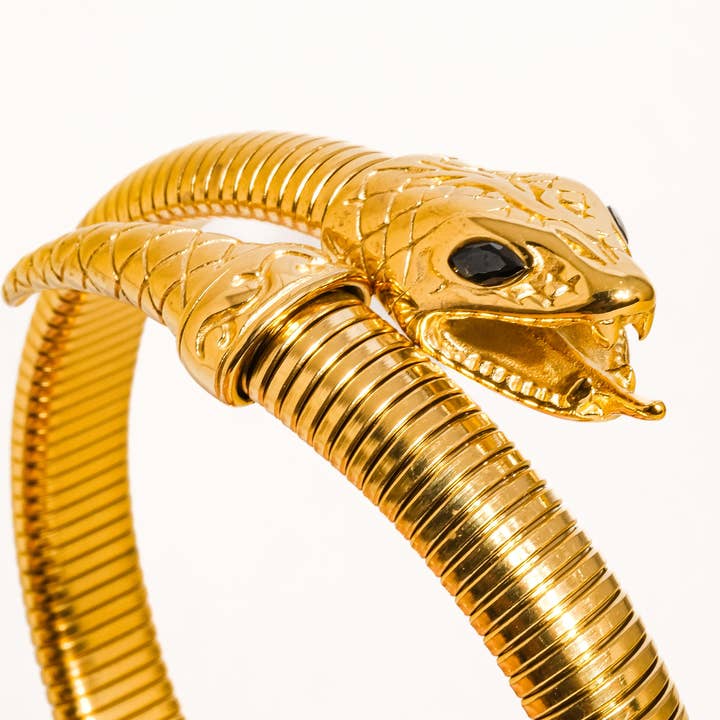 Oro Giallo Bracciale a forma di serpente Paix in oro 18 carati, non si ossida in vendita all'ingrosso su Faire