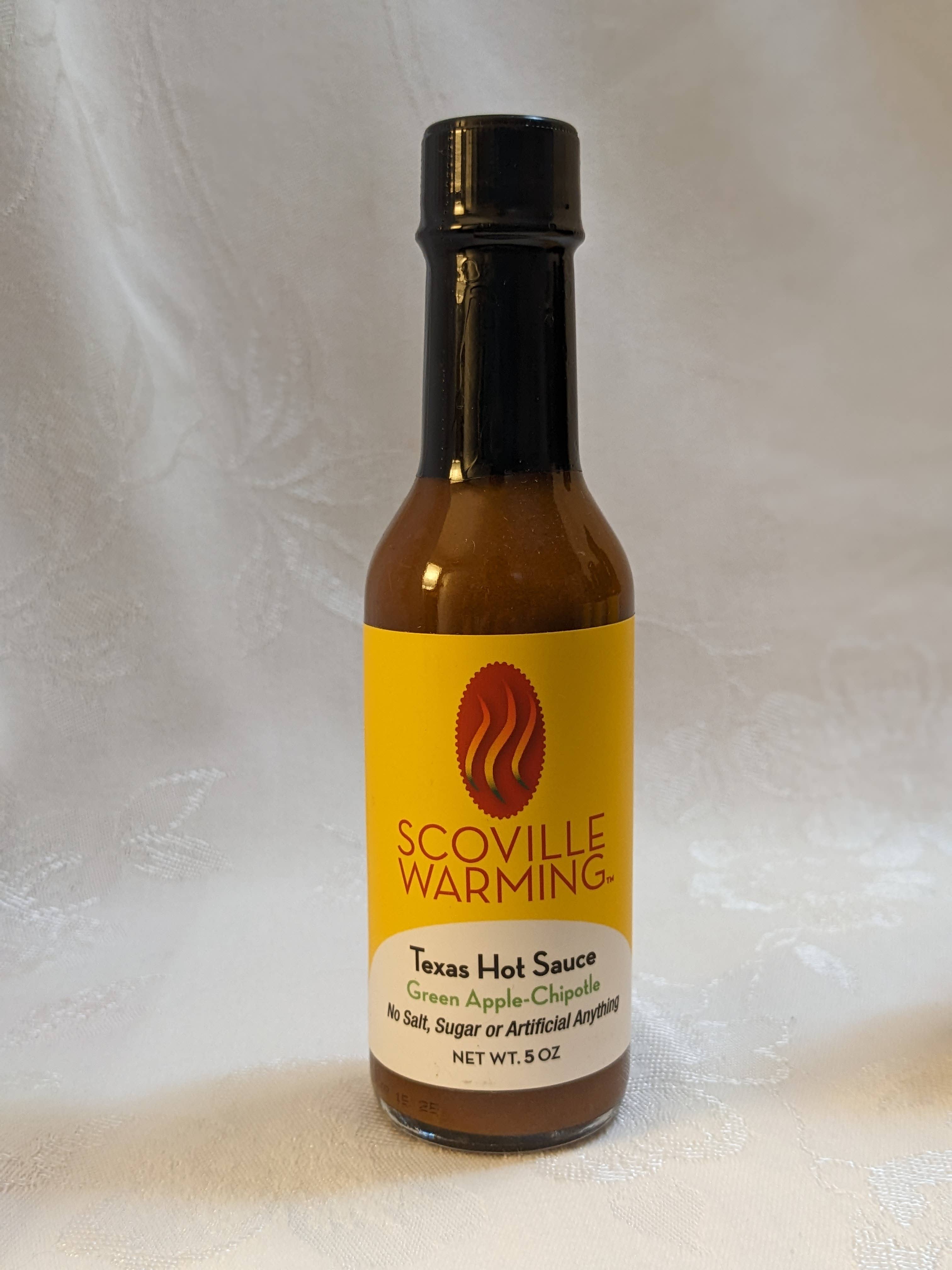 Scoville Warming - Wholesale Hot Sauce - Scoville Warming Texas Hot Sauce Green Apple Chipotle1