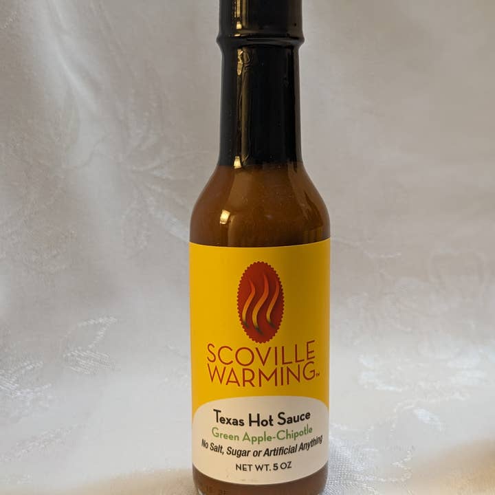 Scoville Warming - Wholesale Hot Sauce - Scoville Warming Texas Hot Sauce Green Apple Chipotle1