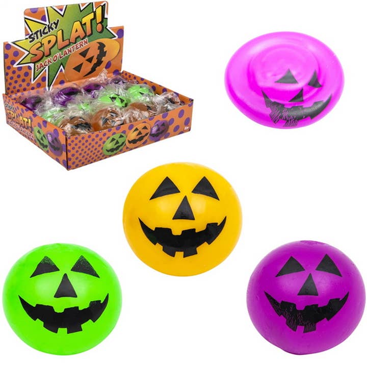 JSBlueRidge Toys - Wholesale Fidget Toy - Kids - Pumpkin Colorful Sticky Squeeze Fidget Kids Toy