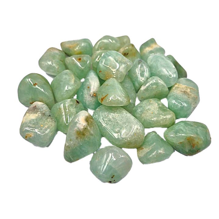 Cardshouse - Wholesale Spiritual Stone/Crystal - Medium Tumble Stones - Prehnite (24X) Ancient Wisdom