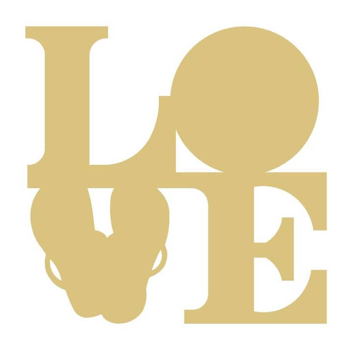 Diverse Woodworking - Wholesale Cutouts - Love With Flip Flops Unfinished Wood Cutout Style 1