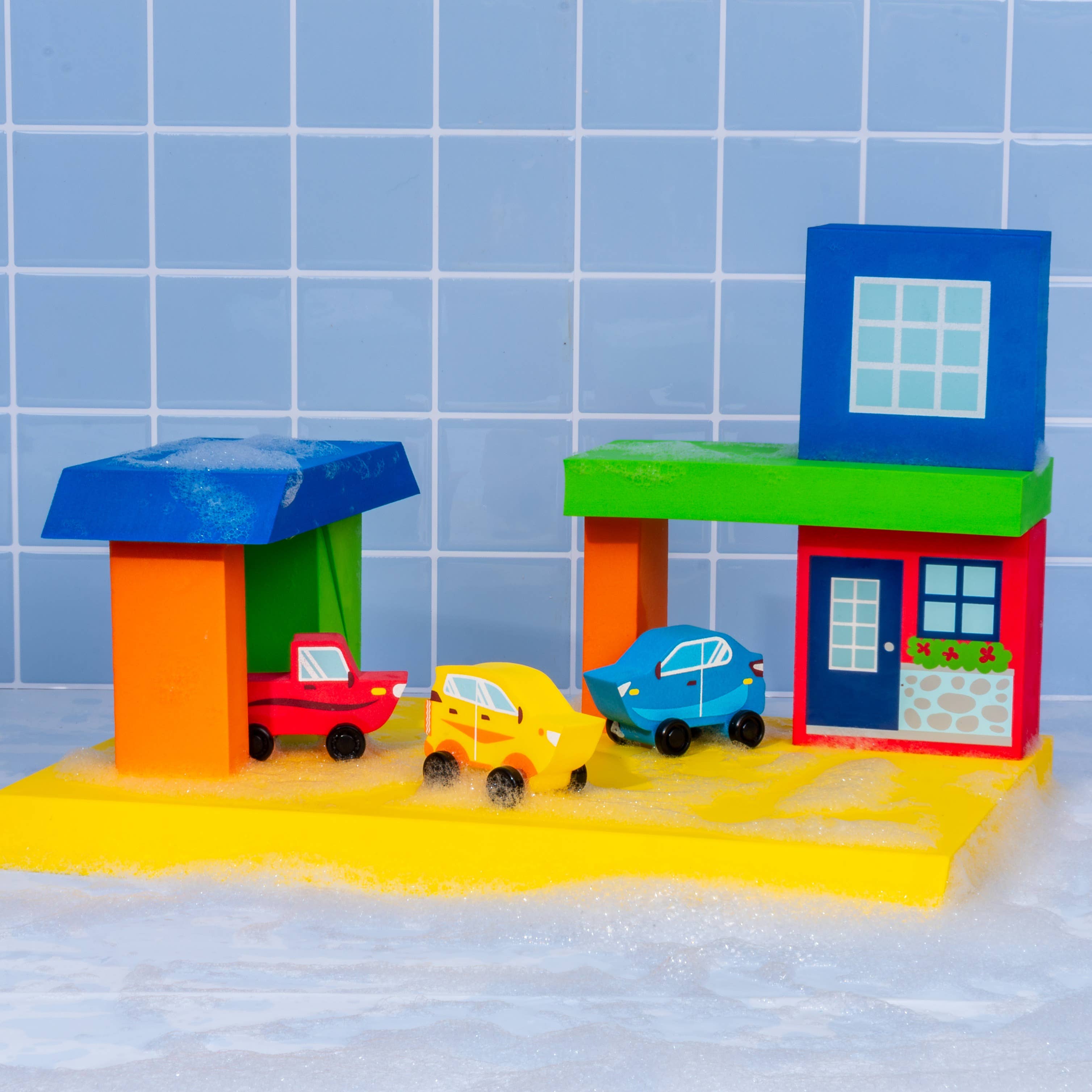 Just Think Toys - Wholesale Building Set - Kids - BathBlocks Floating Cars Set - New!
