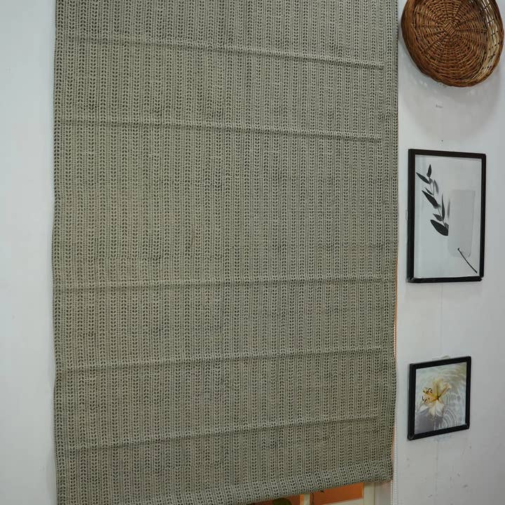 Fabdivine - Wholesale Blinds - Handcrafted Block Print Thick Linen Roman Curtain- Ratanbel2