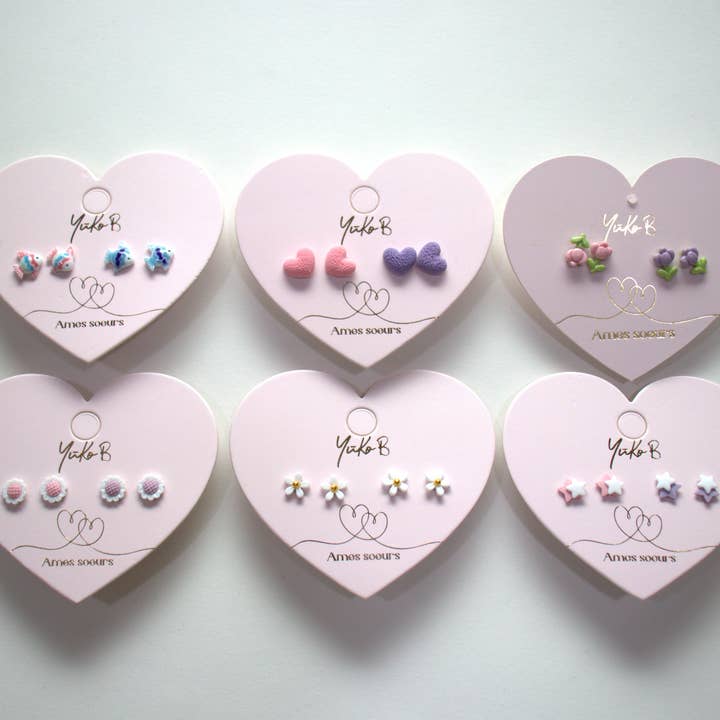 Coleção Duos Brincos Almas Gêmeas por atacado de Yuko B