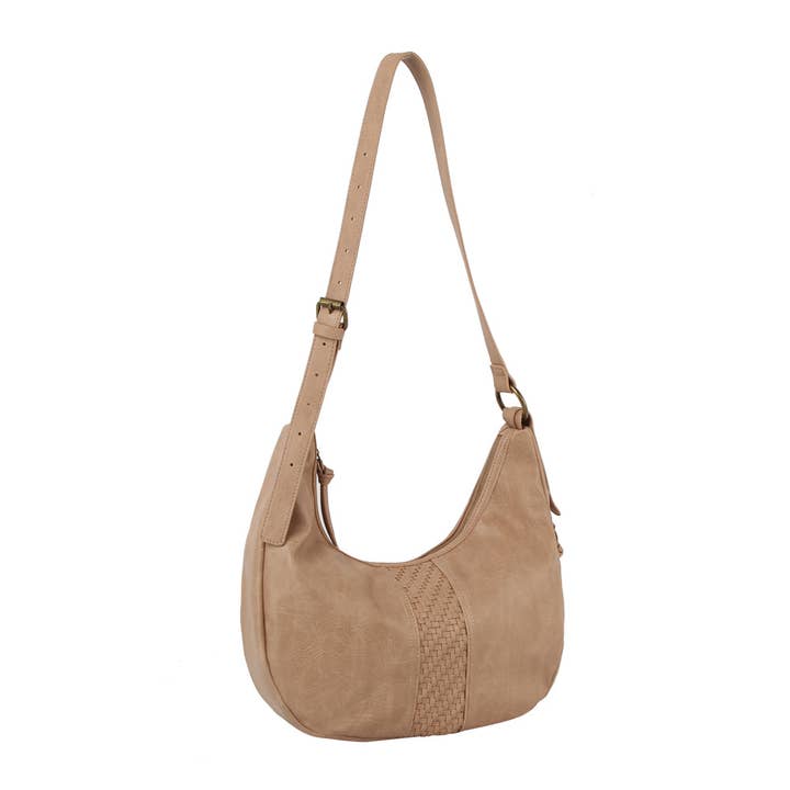 Classic western style buckle point hobo crossbody for wholesale by Handbag Factory Corp