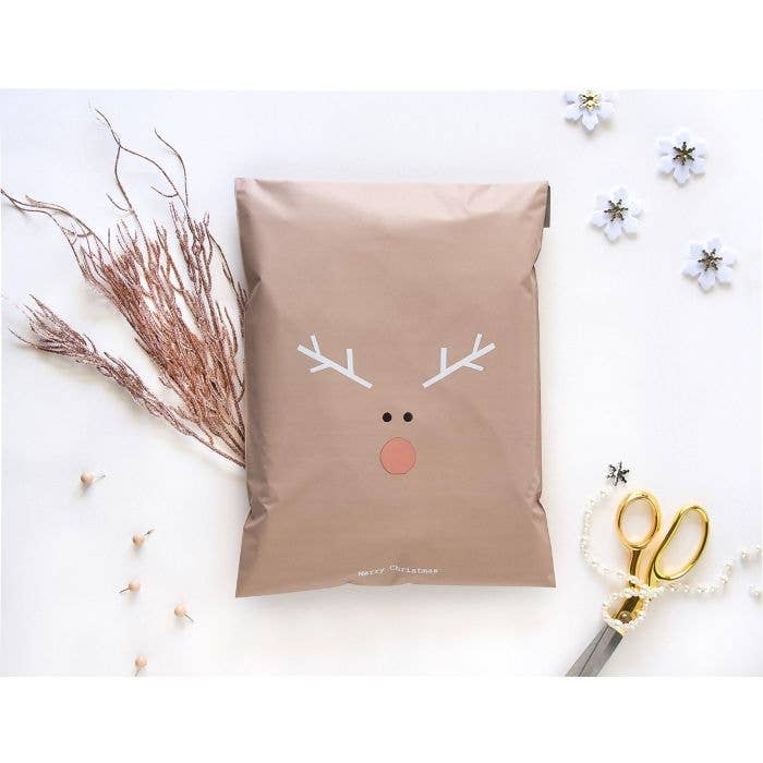 Eleven Fashion - Wholesale Envelopes - Rudolph Christmas Designer Poly Mailers 10x13