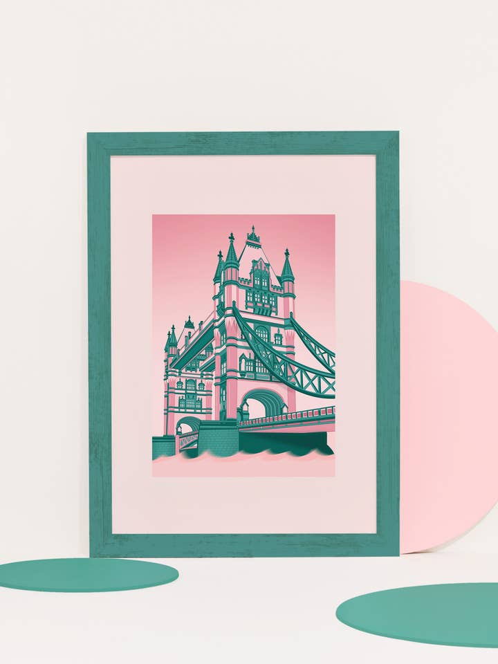 ‘Tower Bridge’ Print for wholesale by Pink and Mint Design