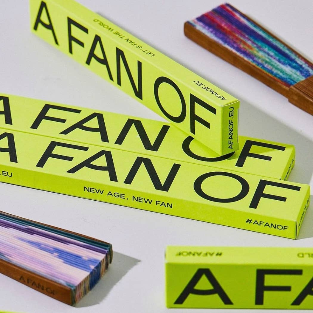 A FAN OF – wholesale Handheld folding fan – COLOR HARMONY Fan - Medium - Multicolor5