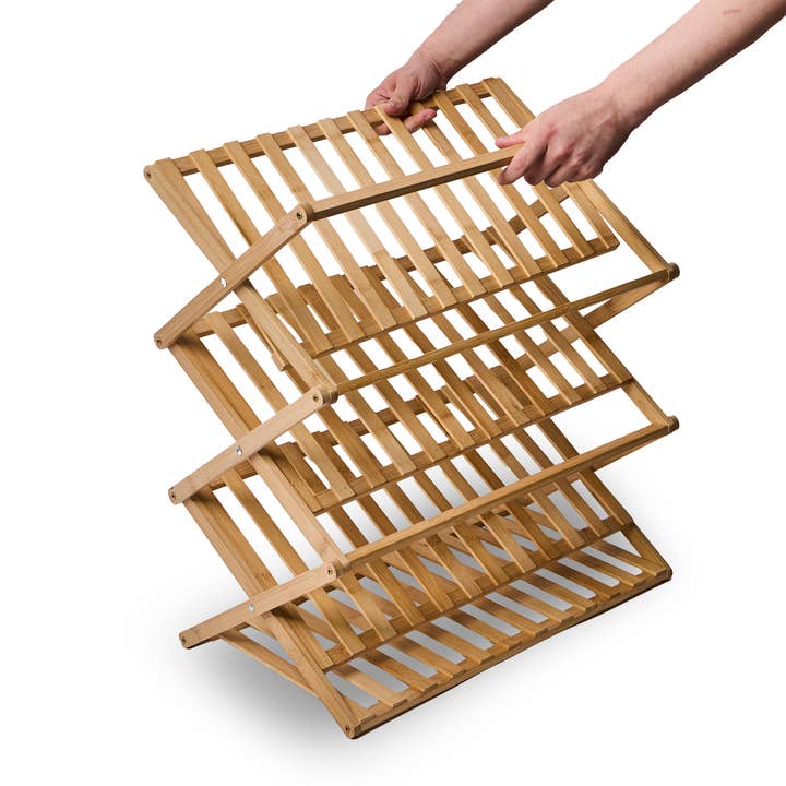 Core Home - Wholesale Kitchen Storage/Organizer - Bamboo 4 Tier Multi-Purpose Collapsible Rack1