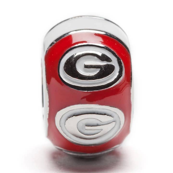 Georgia Bead Charm - Red Logo Stripe for wholesale by Stone Armory