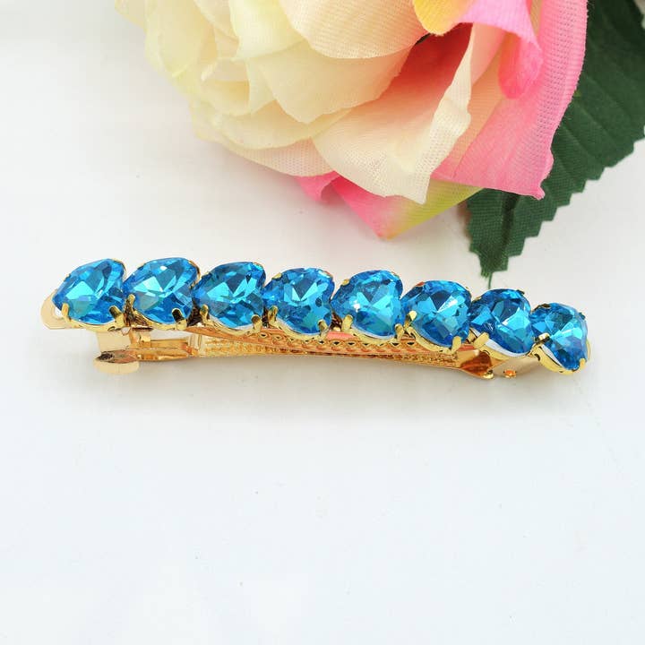 Daemon srls - Wholesale Hair Clip - Women's - LUCE -Fermaglio per capelli con pietre sfaccettate a cuore11