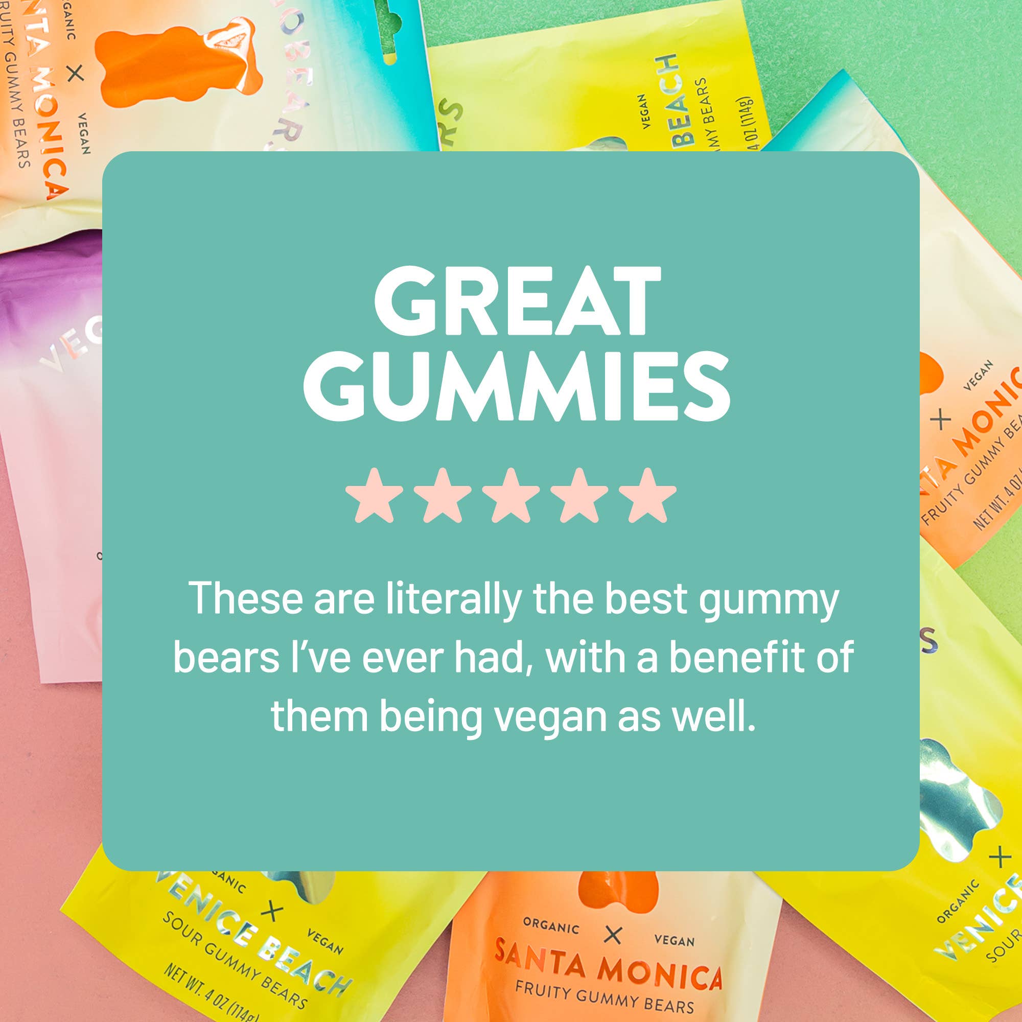 Candy People USA - Wholesale Gummy - Vegobears, Santa Monica 4oz. (10 Pack) - Organic Gummy Bears6