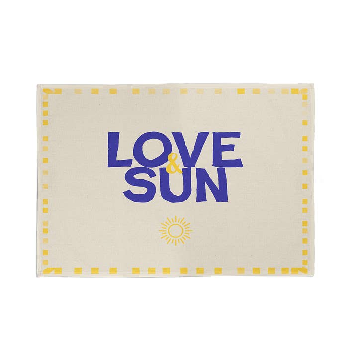 Cotton table set "love&sun" for wholesale by Coast and Valley