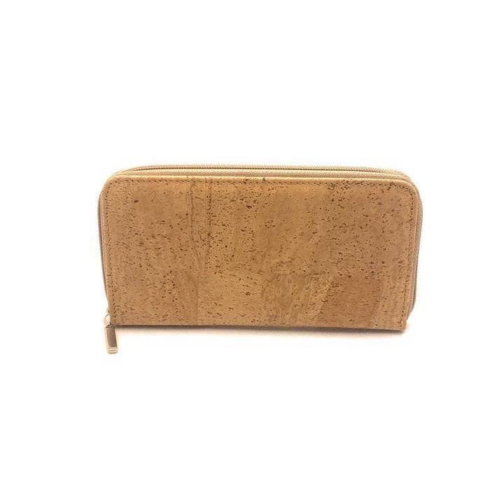 Сork - Monedero con cremallera y minimalista vegano para mujer para venta al por mayor de Moddanio Cork