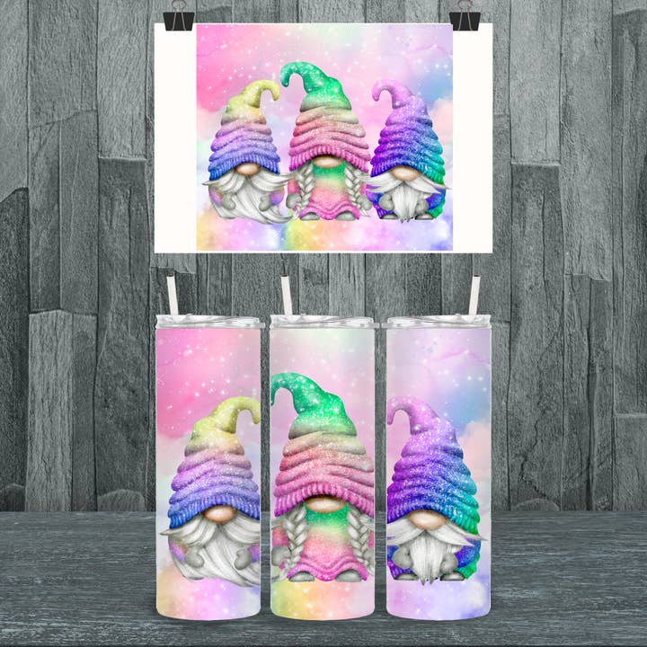 Colorful Gnome Tumbler for wholesale by The Potted Oasis