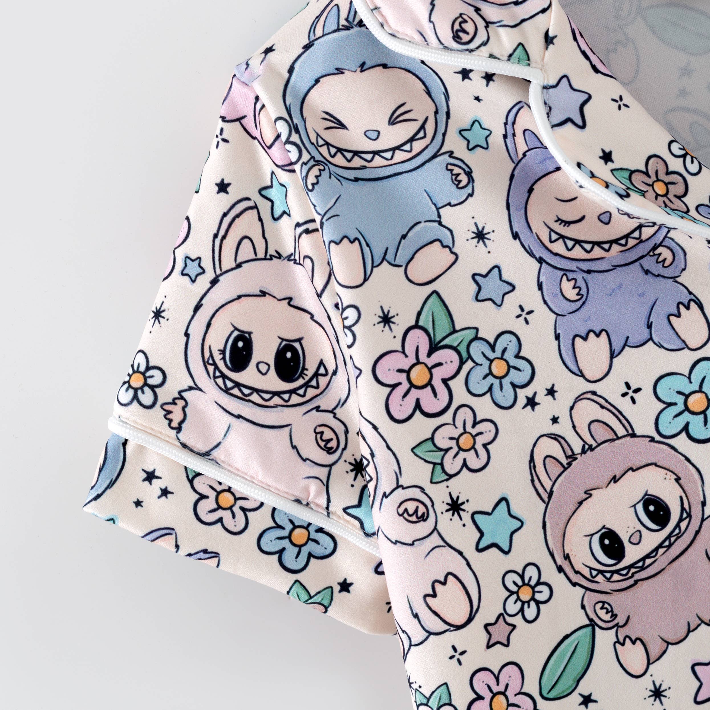 Auraquise - Vente Haut et bas de pyjama – enfant - Ensemble de Pyjama d'Automne Dessin Animé – Doux & Confortable Manches Courtes + Pantalon4