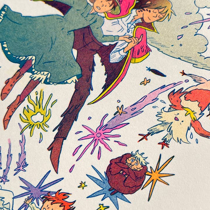 Natalie Andrewson - Wholesale Art Print - Howl's Moving Castle Small Riso Print13