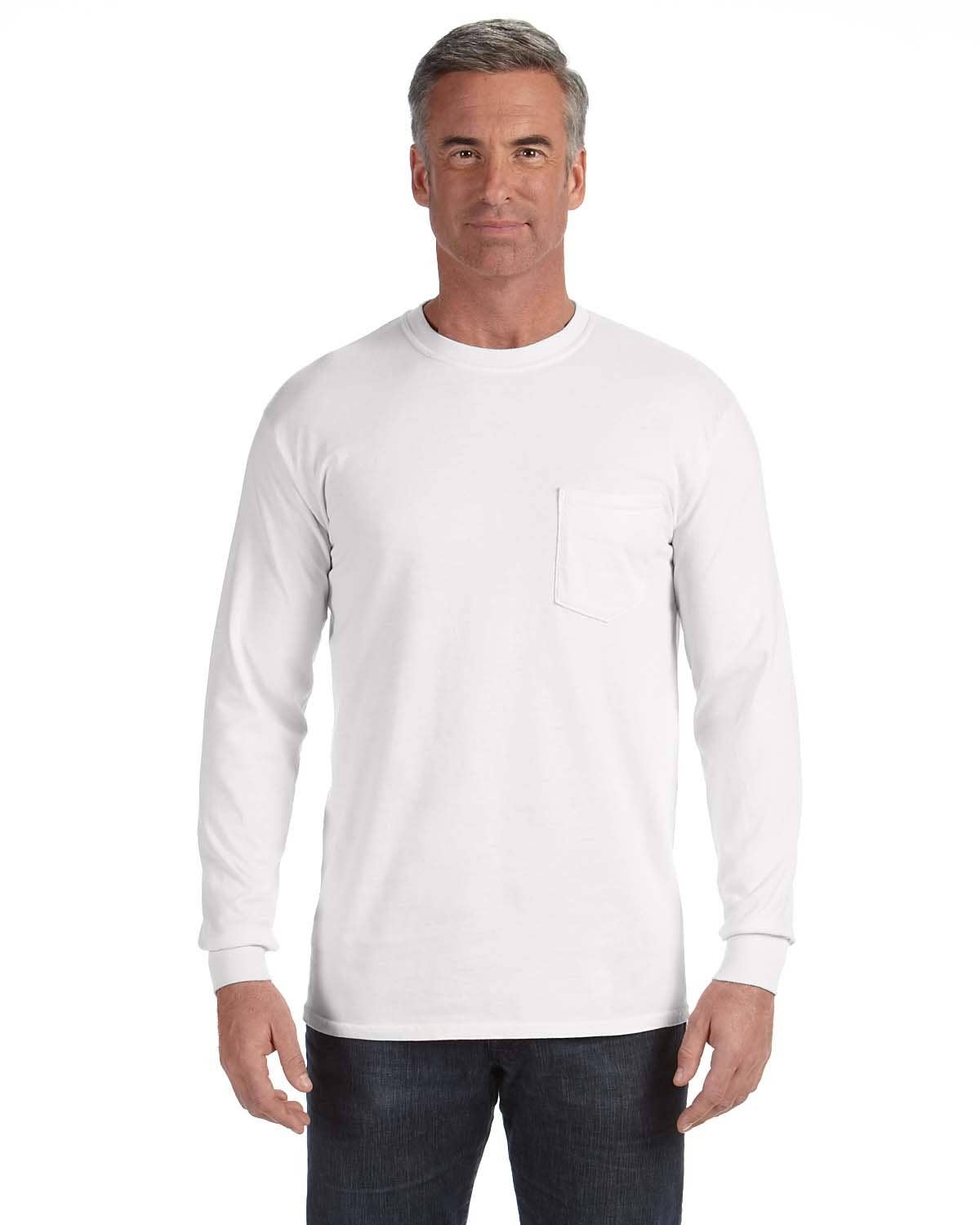 Total Apparel - Wholesale T-Shirt - Men's - Comfort Colors Garment-Dyed Long-Sleeve Pocket T-Shirt C441013