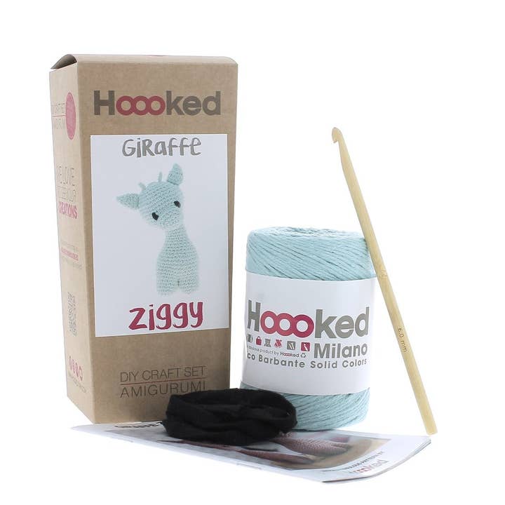 Hoooked Yarns - Wholesale Knitting/Crochet Supplies - DIY Crochet Kit Giraffe Ziggy Eco Barbante Spring