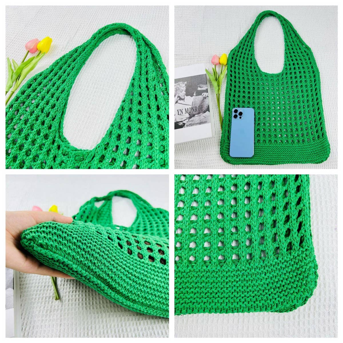 NINEXIS - Wholesale Tote Bag - Women's - CWAB1953_KNITTED HOLLOWED OUT TOTE BAG11