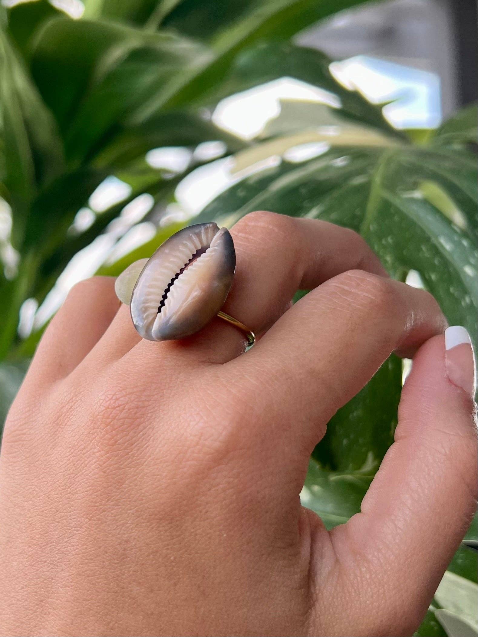 HALT - Wholesale Cocktail/Statement Ring - Honey Cowrie Ring | Boho Surfer Beach Jewelry3