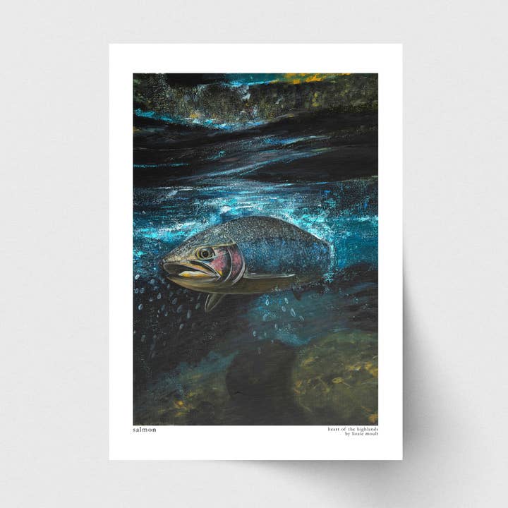 Salmon, Scotland, Fine Art Print for wholesale by Lizzie Moult