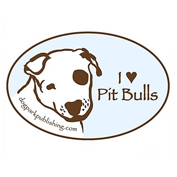 I Love Pit Bulls Bumper Sticker for wholesale by Dog Park Publishing