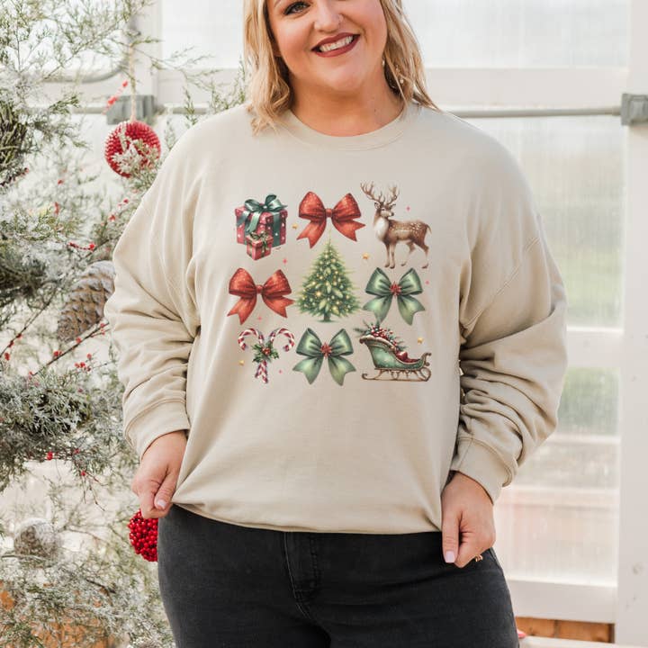Vintage Christmas Things tee/Sweatshirt sand for wholesale by 417 Designs LLC