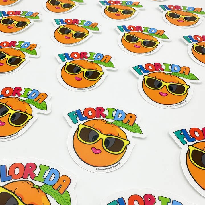 Shannon Segelsky Creative - Wholesale Sticker - Florida Orange - Clear Vinyl Sticker3