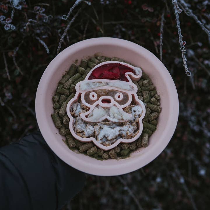 Bodhi & The Birchtree - Wholesale Pet bowl – Dog - Festive Santa Dual Slow Feeder/Lick Mat Bowl2