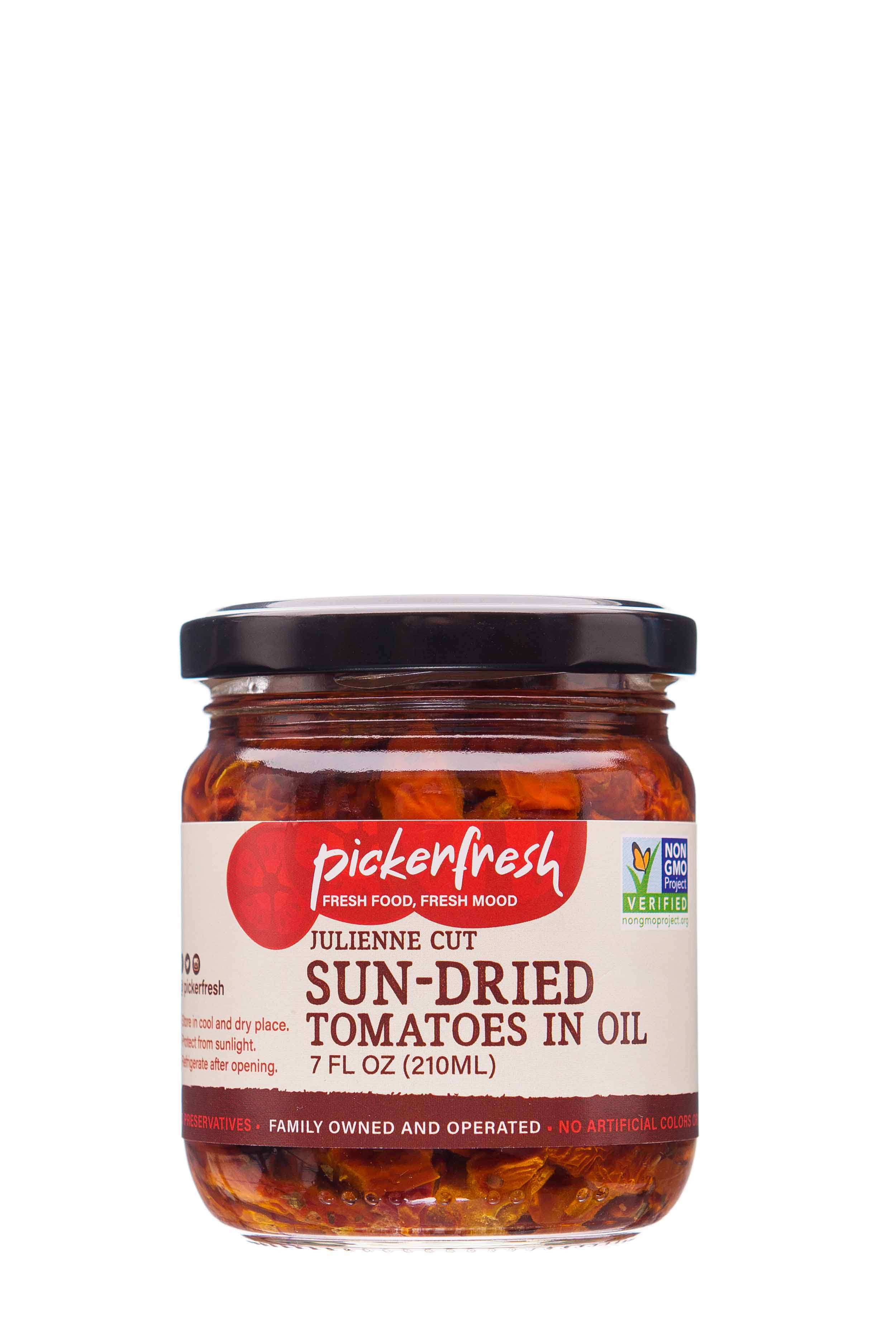 Pickerfresh – wholesale Pickled vegetables – Julienne Cut Sun Dried Tomato in Oil with Herbs