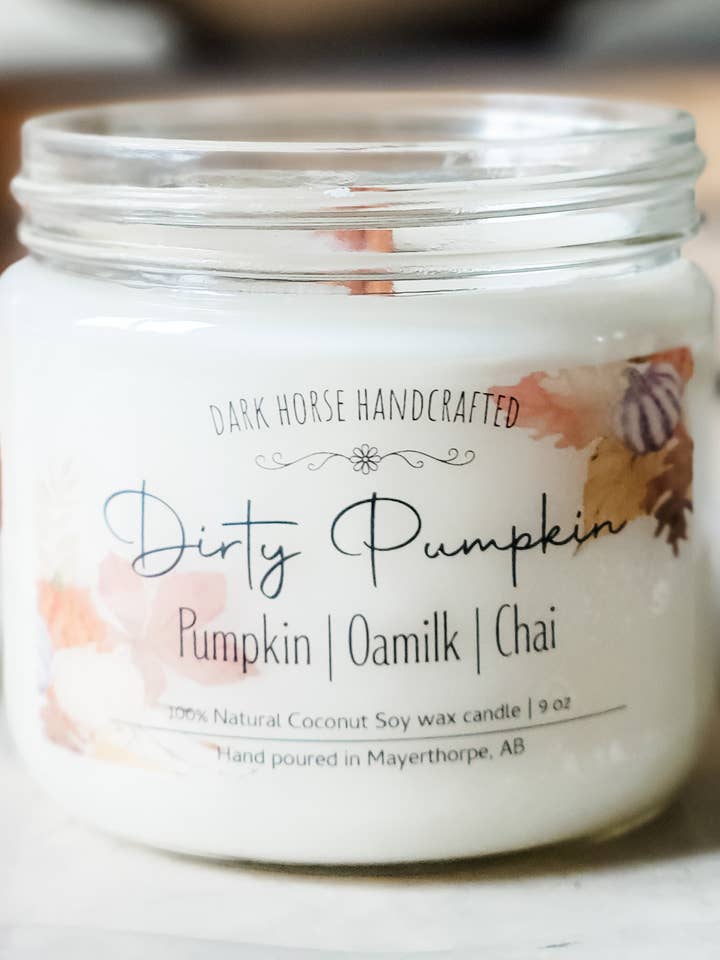 Dirty Pumpkin Candle - Oatmilk + Chai | Autumn Decor for wholesale by Dark Horse Handcrafted