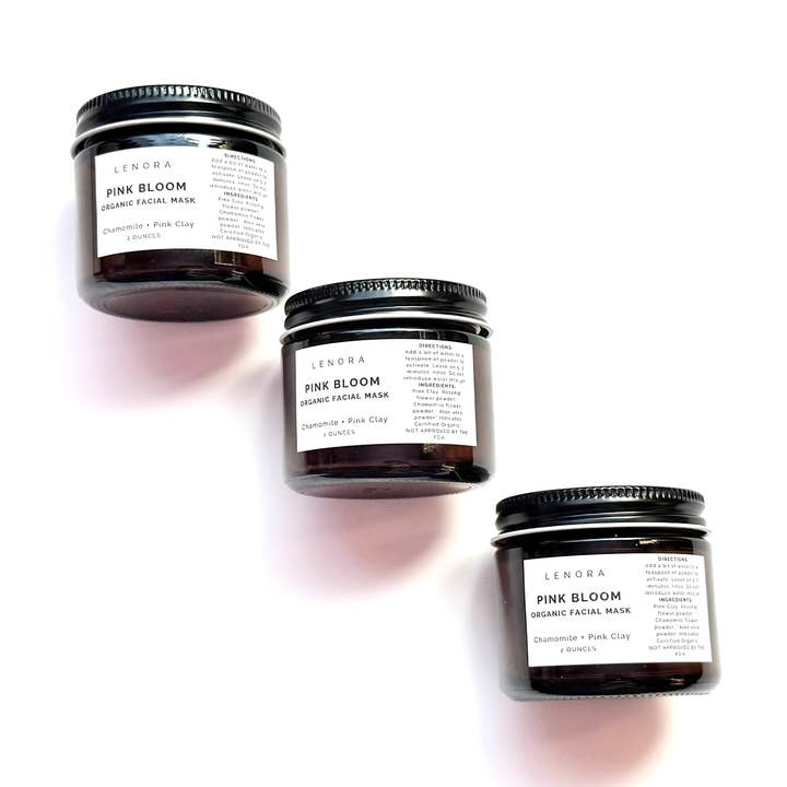 Organisk rosa blomma ansiktsmask för wholesale av LENORA Organics