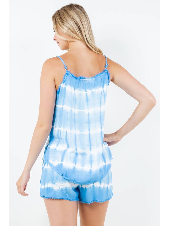 Veracci - Wholesale Lounge Set - Women's - TRENDY TIE-DYE BOAT NECK LOUNGE SET: CHIC TWO-PIECE LOUNGEWE8