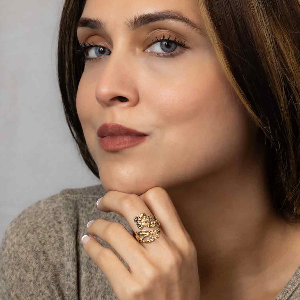 Nina Designs - Wholesale Cocktail/Statement Ring - Sterling Silver or Bronze Adjustable Jellyfish Ring2