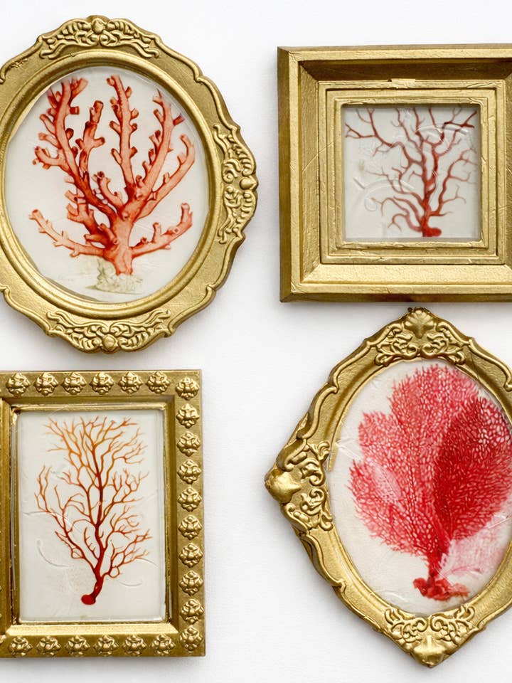 Coral Magnets (Set of 4 each) red sea coral theme for wholesale by Art in your Palm