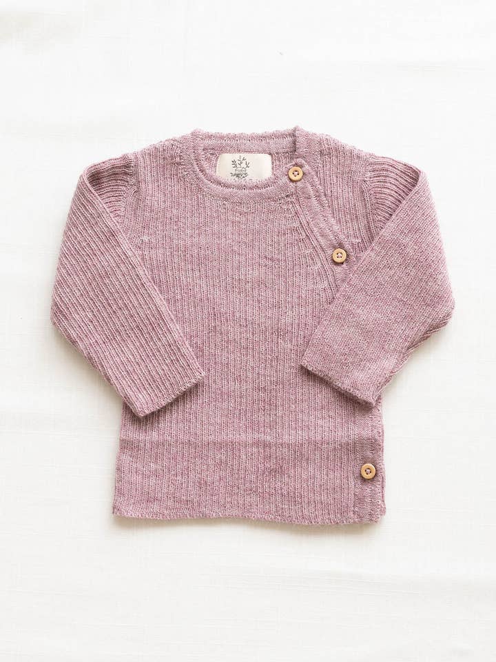 suéter envolvente de bebé alpaca - rosa para venta al por mayor de New Grain