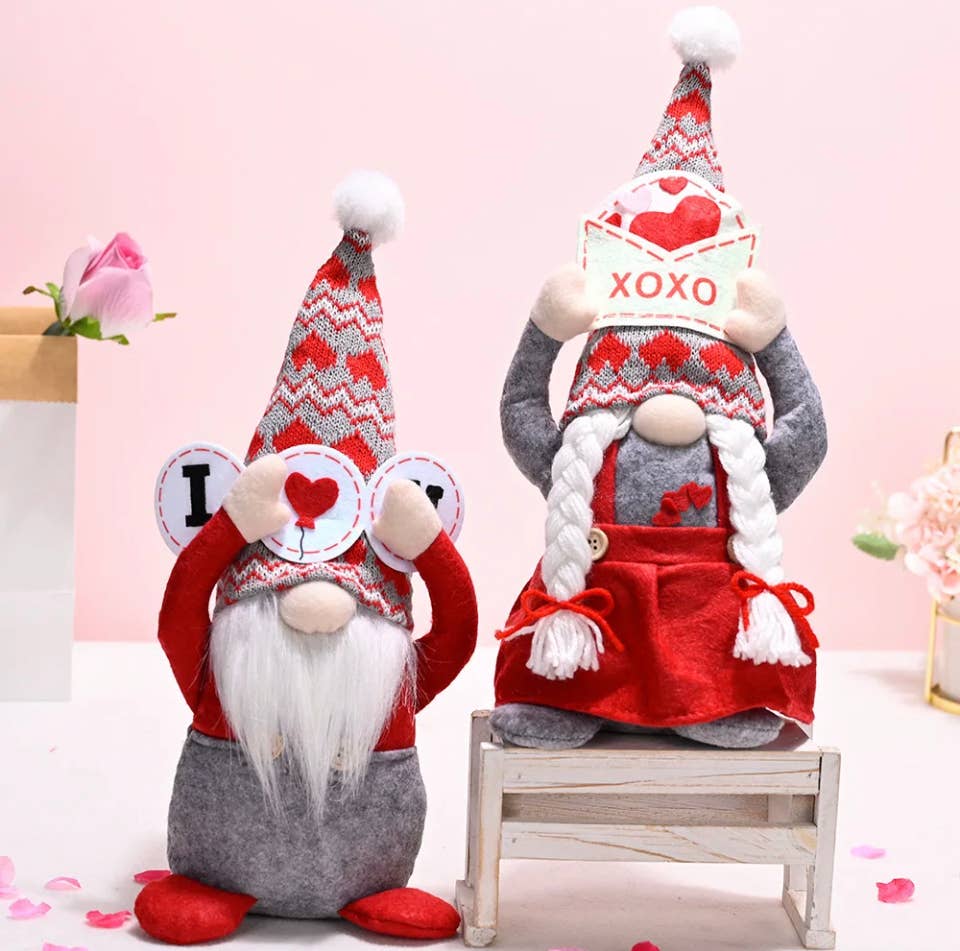 AlexisandGreenberg - Vente Décoration de Noël - Décoration de maison A&G Gnome elfe Jumbo Love, ornement cadeau5