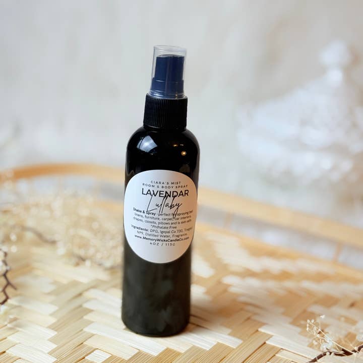 MemoryWicks Candle Co. - Wholesale Room & Linen Spray - Lavender Lullaby, 4oz. Room & Body Spray