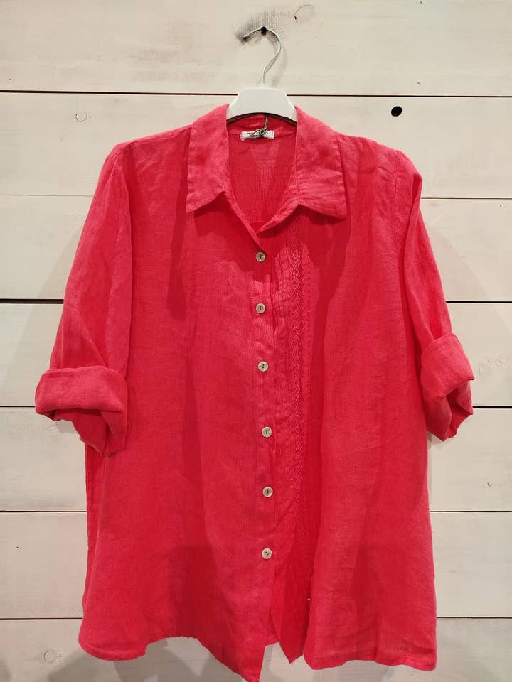 Linos y Textiles - Wholesale Button Down Shirt - Women's - REF:17843 100% Linen Shirt1