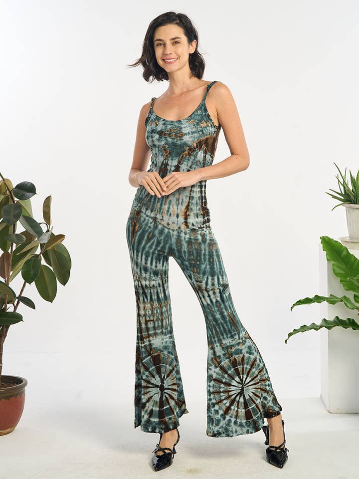 Bianco Blu PANTALONE TIE-DYE (TH-1969) in vendita all'ingrosso su Faire0